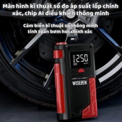 Bộ Kích Nổ & Bơm Lốp Ô Tô Đa Năng 4IN1 Wisezen Kích Bình 12V, Bơm Lốp, Sạc Dự Phòng