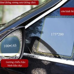 Bộ Miếng Dán Chống Nước Gương Chiếu Hậu Ô Tô, Nano Chống Bám Nước Cao Cấp