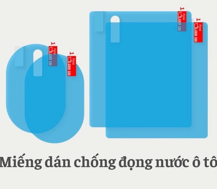 Bộ Miếng Dán Chống Nước Gương Chiếu Hậu Ô Tô, Nano Chống Bám Nước Cao Cấp