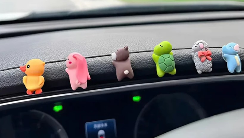 Bộ Mô Hình 6 Con Vật Mini Cute, Trang Trí Nội Thất Xe Hơi, Bàn Làm Việc & Tiểu Cảnh