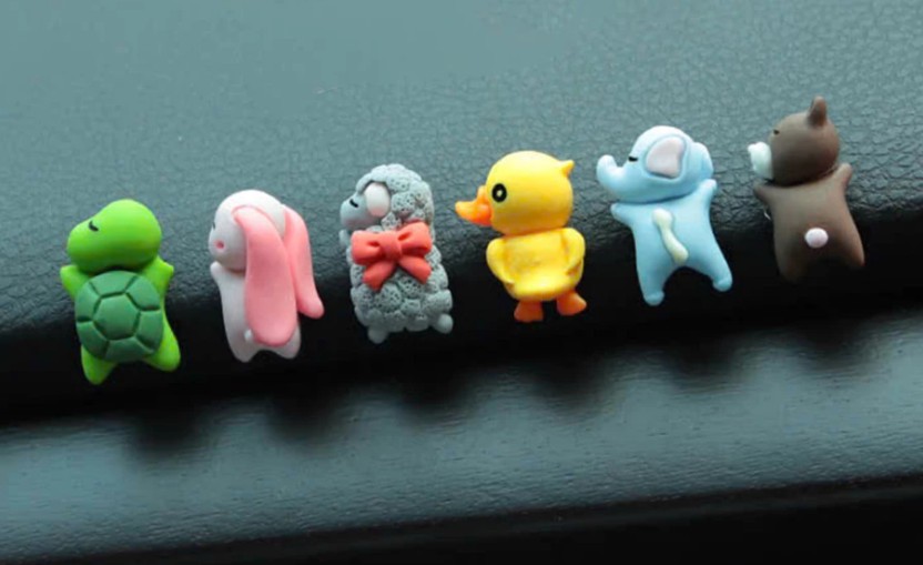 Bộ Mô Hình 6 Con Vật Mini Cute, Trang Trí Nội Thất Xe Hơi, Bàn Làm Việc & Tiểu Cảnh