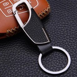 Bộ Móc Khóa Thép Không Gỉ Kết Hợp Da Cao Cấp, Phong Cách Sang Trọng Và Bền Bỉ