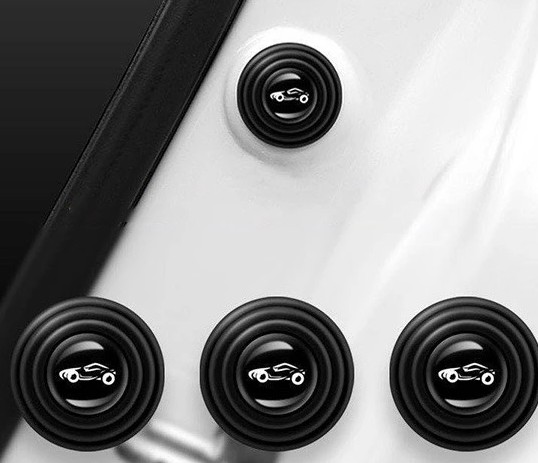 Bộ Nút Giảm Chấn Ô Tô Logo Hãng Xe, Giảm Lực Đóng Cửa, Bảo Vệ Xe