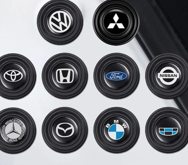 Bộ Nút Giảm Chấn Ô Tô Logo Hãng Xe, Giảm Lực Đóng Cửa, Bảo Vệ Xe