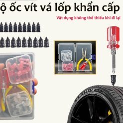 Bộ Ốc Vít Vá Lốp Khẩn Cấp, Vá Nhanh Lốp Không Săm Cho Ô Tô Và Xe Máy