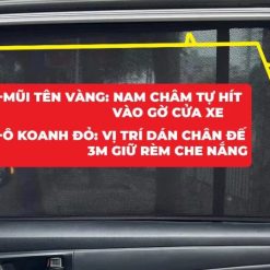 Bộ Phụ Kiện Chân Đế Giữ Rèm Che Nắng Ô Tô MR.ÔTÔ CDN001,Cố Định Rèm Gọn Gàng, Bền Chắc