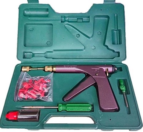 Bộ Vá Lốp Không Săm Đa Năng Dùng Cho Xe Máy, Ô Tô, Xe Điện, Súng Vá Nấm Chuyên Dụng