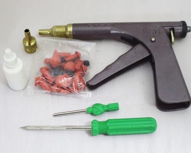 Bộ Vá Lốp Không Săm Đa Năng Dùng Cho Xe Máy, Ô Tô, Xe Điện, Súng Vá Nấm Chuyên Dụng