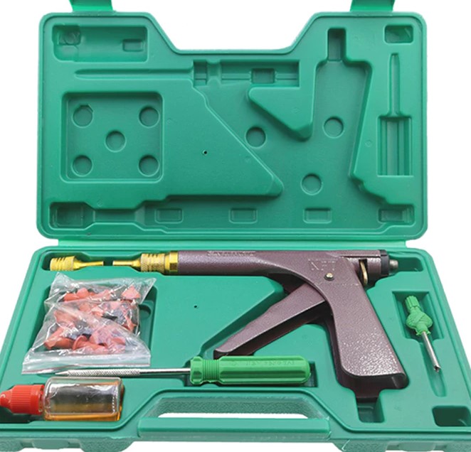 Bộ Vá Lốp Không Săm Đa Năng Dùng Cho Xe Máy, Ô Tô, Xe Điện, Súng Vá Nấm Chuyên Dụng