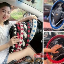 Bọc Vô Lăng Hạt Cườm Cho Xe Tải Chống Mồ Hôi Tay, Chống Trơn Trượt, Size 38cm–45cm