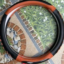 Bọc Vô Lăng Luxury Car Vân Carbon Phối Da Nhiều Màu Size 38-45cm Cho Xe Con & Xe Tải