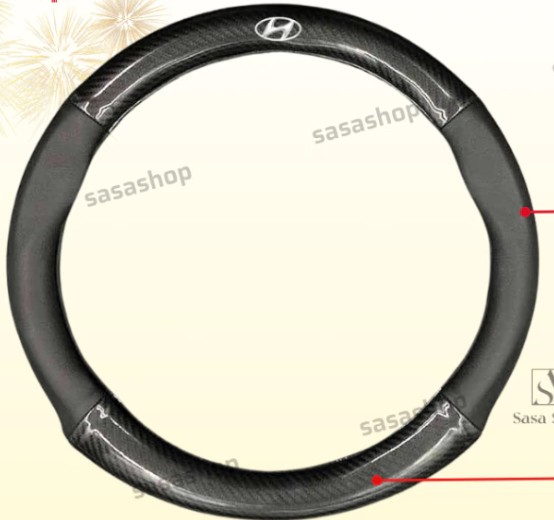 Bọc Vô Lăng Ô Tô Da Vân Carbon, Chống Trượt, Chống Mồ Hôi Có Logo VinFast, Toyota, Mazda, KiA