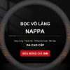 Bọc Vô Lăng Xe Ô Tô 3D Da Nappa Cao Cấp Siêu Mỏng, Thoáng Khí, Size 38cm