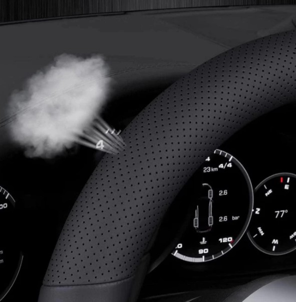 Bọc Vô Lăng Xe Ô Tô Da Nappa 3D Cao Cấp Mỏng Nhẹ, Thoáng Khí, Chống Trơn Trượt