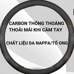 Bọc Vô Lăng Xe Ô Tô Da Nappa 3D Cao Cấp Mỏng Nhẹ, Thoáng Khí, Chống Trơn Trượt