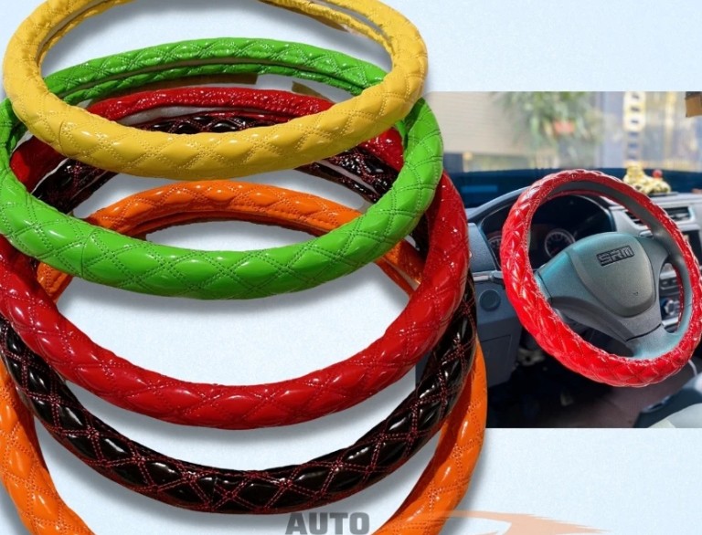 Bọc Vô Lăng Xe Tải Da Bóng Thái Lan Phong Cách Thể Thao, Nhiều Màu Sắc Size Lớn 40cm – 42cm – 45cm