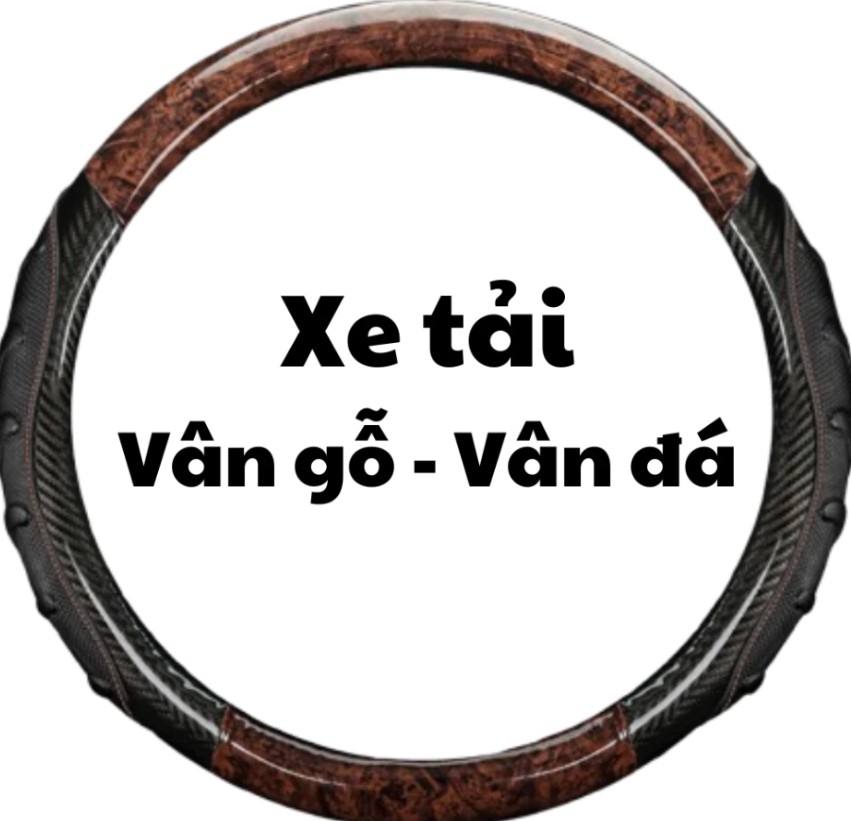 Bọc Vô Lăng Xe Tải, Xe Khách, Xe Đầu Kéo Vân Gỗ Da Cao Cấp, Size 38cm – 50cm