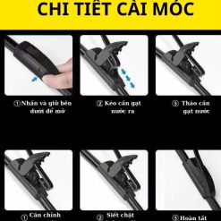 Cần Gạt Mưa Xe Ô Tô Bosch Cao Cấp Thân Mềm Silicon Không Xương