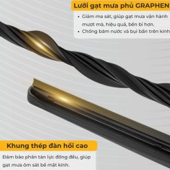 Cặp Gạt Mưa Xe Ô Tô KIA, Lưỡi Gạt Cao Su Nhật Bản Nhập Khẩu Chính Hãng TRIPPY