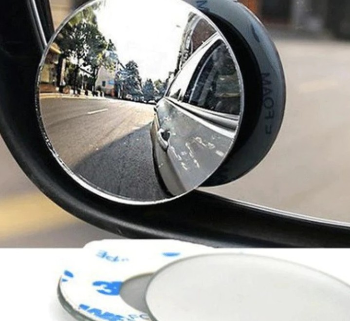 Cặp Gương Cầu Lồi Ô Tô Xóa Điểm Mù, Thủy Tinh Tráng Bạc, Xoay 360°, Tăng Góc Quan Sát