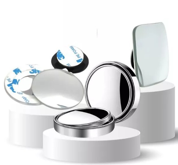 Cặp Gương Cầu Lồi Ô Tô Xóa Điểm Mù, Thủy Tinh Tráng Bạc, Xoay 360°, Tăng Góc Quan Sát