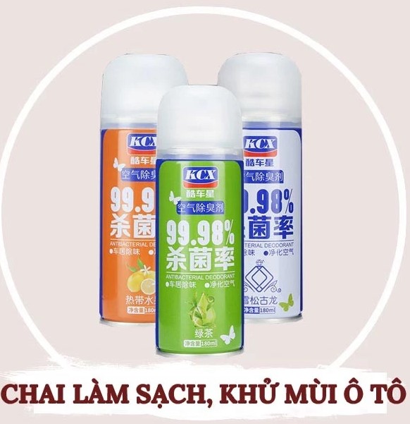 Chai Làm Sạch Khử Mùi Khử Khuẩn Điều Hòa Xe Ô Tô 150ml Làm Sạch Không Khí Cho Xe Hơi