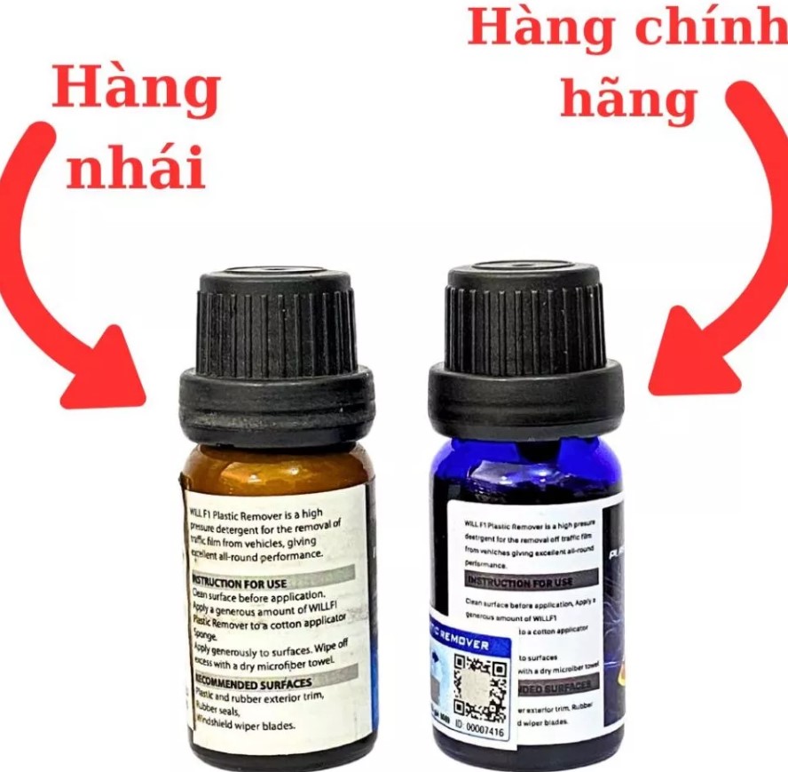 Chai Phục Hồi Nhựa Nhám Plastic Remover 10ml, Làm Mới Nhựa Đen Hiệu Quả