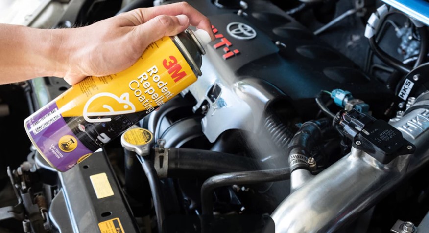 Chai Xịt Chống Chuột Cắn Dây Điện Khoang Máy Xe Ô Tô, 3M™ Rodent Repellant Coating 250g