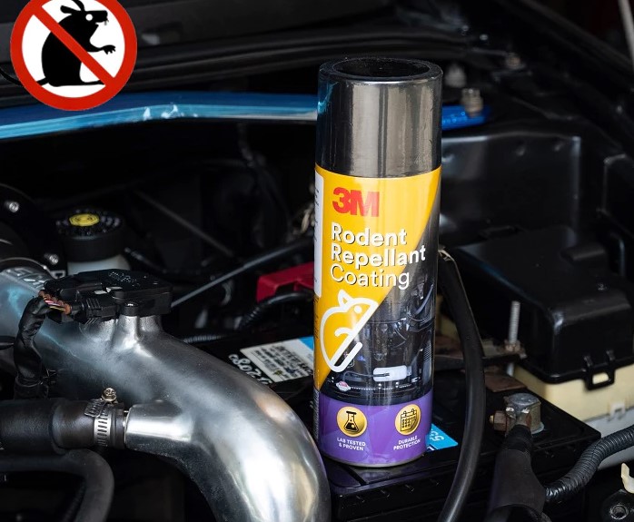 Chai Xịt Chống Chuột Cắn Dây Điện Khoang Máy Xe Ô Tô, 3M™ Rodent Repellant Coating 250g