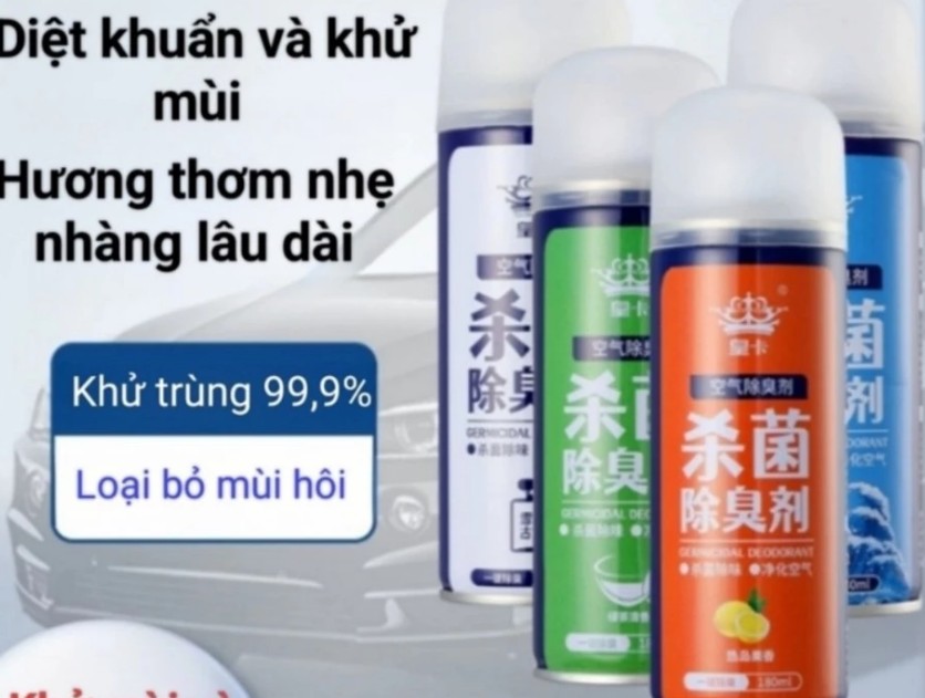 Chai Xịt Khử Mùi Diệt Khuẩn Hệ Thống Điều Hòa Ô Tô, Hương Nước Hoa, Loại Bỏ Mùi Nội Thất