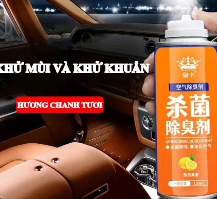 Chai Xịt Khử Mùi Diệt Khuẩn Xe Ô Tô, Làm Sạch Nội Thất, Khử Trùng Máy Lạnh, Hương Nước Hoa