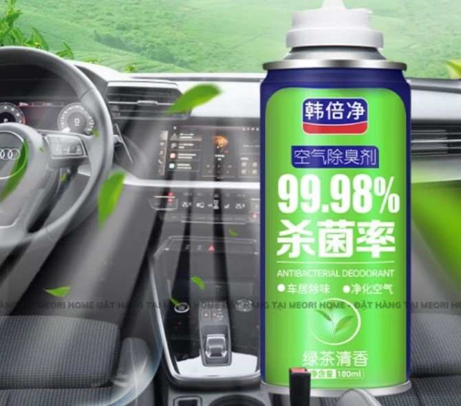 Chai Xịt Khử Mùi Ô Tô KCX 180ML Diệt Khuẩn, Làm Sạch Điều Hòa Xe Hơi