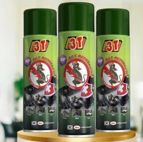 Chai Xịt Phủ Chống Chuột Xe Ô Tô 3T, Bảo Vệ Khoang Động Cơ, An Toàn Khi Sử Dụng