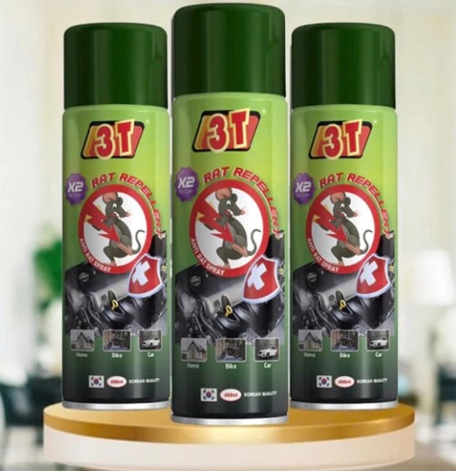 Chai Xịt Phủ Chống Chuột Xe Ô Tô 3T, Bảo Vệ Khoang Động Cơ, Ngăn Chuột Cắn Dây Điện