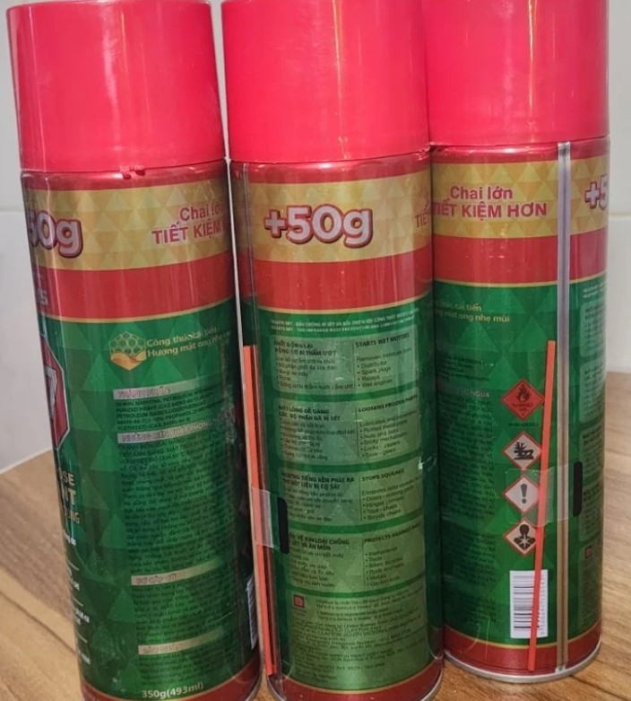 Chai Xịt Rỉ Sét & Bôi Trơn 175g (247ml) & 350g (493ml), Làm Sạch Rỉ, Phá Kẹt, Chống Oxy Hóa, Bảo Vệ Kim Loại