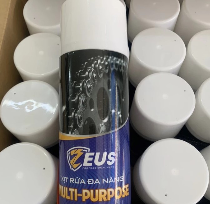 Chai Xịt Rửa Sên Xe Máy ZEUS Multi-Purpose Cleaner 400ml, Đánh Bay Dầu Mỡ, Bụi Bẩn