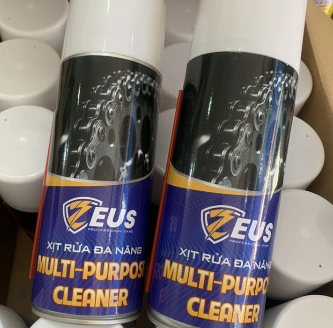 Chai Xịt Rửa Sên Xe Máy ZEUS Multi-Purpose Cleaner 400ml, Vệ Sinh Sên Xe Máy Hiệu Quả