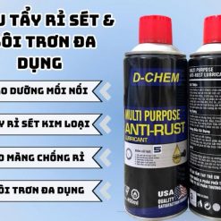 Chai Xịt Tẩy Rỉ Sét & Bôi Trơn Đa Dụng D-CHEM AntiRust 450ml, Bảo Vệ Kim Loại Bền Lâu