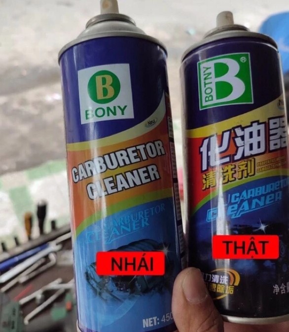 Chai Xịt Vệ Sinh Bình Xăng Con, Họng Ga, Kim Phun Botny 450ml