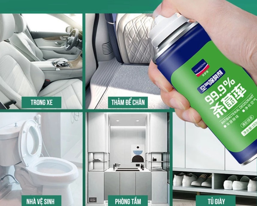 Chai Xịt Vệ Sinh Máy Lạnh Xe Ô Tô K01, Khử Mùi, Diệt Khuẩn, Làm Sạch Giàn Lạnh, Hương Thơm Dễ Chịu