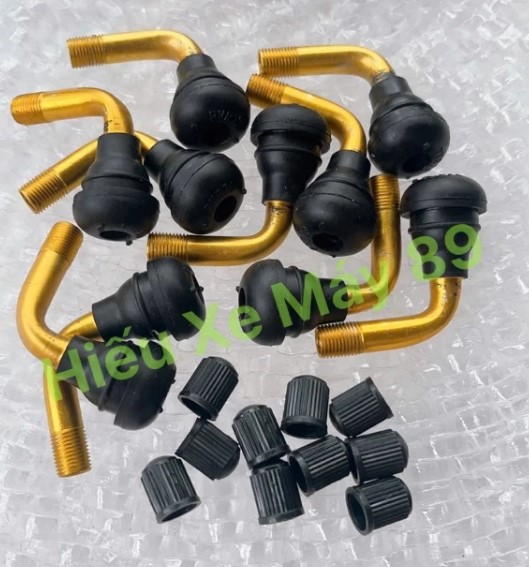 Chân Van Lốp Không Săm Cho Xe Máy Dạng Cong 90 Độ, Đầu Chụp Nhựa Bền Chắc
