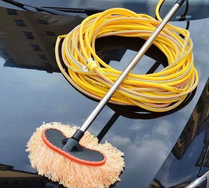 Chổi Lau Rửa Xe Ô Tô Cán Inox, Chổi Rửa Xe Đa Năng, Mềm Mại & Dễ Sử Dụng