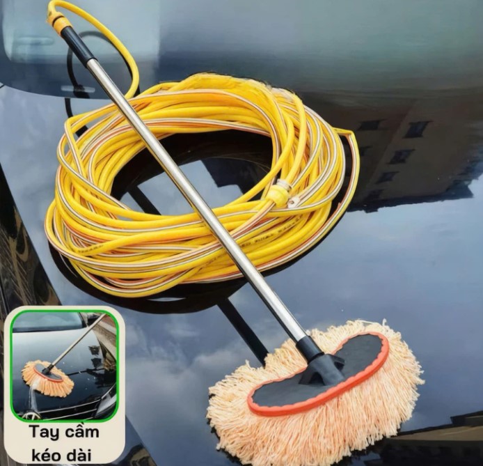 Chổi Rửa Xe 2 Trong 1 Kèm Vòi Nước Đa Năng Cho Xe Hơi, Nhà Cửa & Máy Lạnh