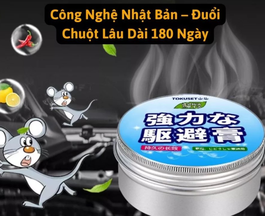 Chống Chuột Xe Ô Tô Nhật Bản, Sáp Đuổi Chuột Khoang Máy Dạng Bột Ngăn Chuột Cắn Phá Dây Điện