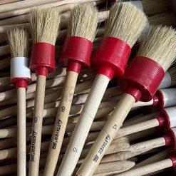 Cọ Detailing Rửa Xe Lông Heo Cán Gỗ, Dụng Cụ Làm Sạch Chuyên Dụng Cho Nội Ngoại Thất Ô Tô, Xe Máy