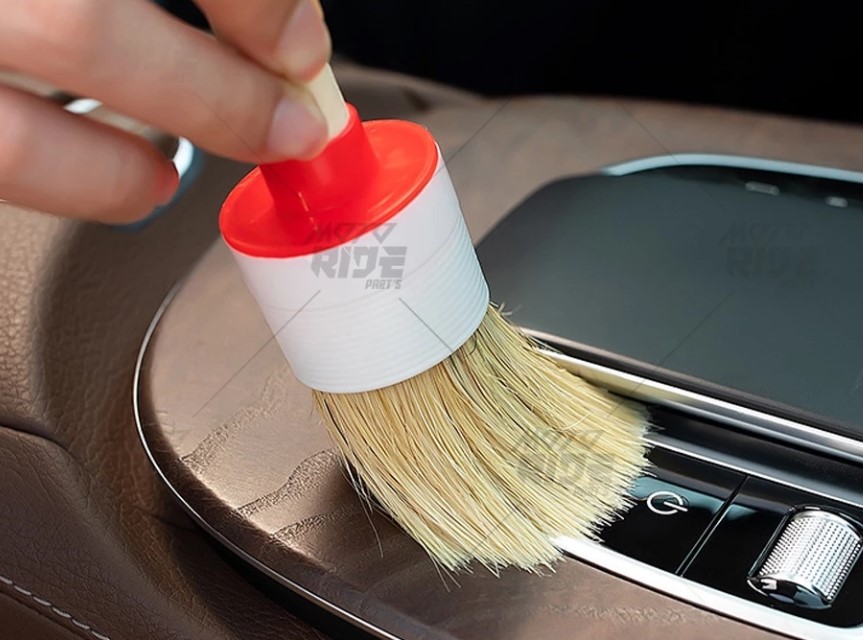 Cọ Detailing Rửa Xe Lông Heo Cán Gỗ, Dụng Cụ Làm Sạch Chuyên Dụng Cho Nội Ngoại Thất Ô Tô, Xe Máy