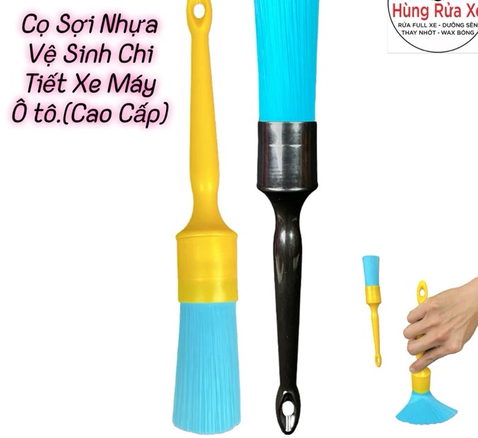 Cọ Rửa Chi Tiết Xe Ô Tô, Xe Máy Lông Nhựa Mịn Xanh, Đánh Bật Bụi Bẩn Mọi Ngóc Ngách