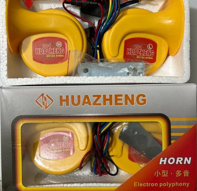 Còi Ngân Ô Tô, Xe Máy HUAZHENG 12V / 24V, Âm Thanh Vang Rền, Độ Bền Cao