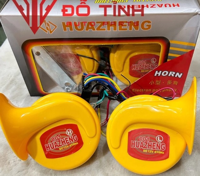 Còi Ngân Ô Tô, Xe Máy HUAZHENG 12V / 24V, Âm Thanh Vang Rền, Độ Bền Cao