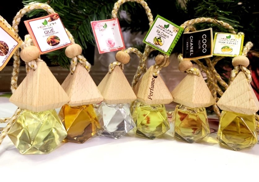 Combo 10 Chai Tinh Dầu Treo Xe Ô Tô, Khử Mùi Siêu Hiệu Quả, Sả Chanh, Quế